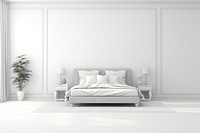 Bedroom furniture pillow white. AI generated Image by rawpixel.