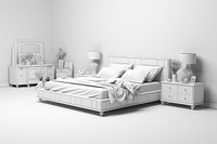 Bedroom furniture white architecture. AI generated Image by rawpixel.