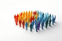 Crowd white background togetherness cooperation. AI generated Image by rawpixel.