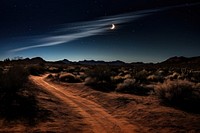 Night moon landscape astronomy. 