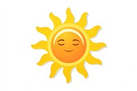 Sun face sky white background. AI generated Image by rawpixel.