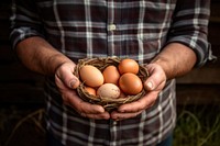 Egg farmer adult food. AI generated Image by rawpixel.