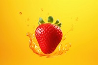 Strawberry food yellow fruit. AI generated Image by rawpixel.