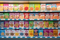 Supermarket shelf food arrangement. AI generated Image by rawpixel.