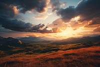 Nature cloud landscape panoramic. 