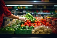 Supermarket vegetable food consumerism. 