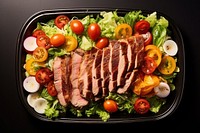 Meat food vegetable salad. AI generated Image by rawpixel.