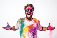 Cheerful festival portrait adult. 