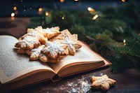 Book publication christmas cookie. 