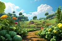 Garden landscape vegetable outdoors. 