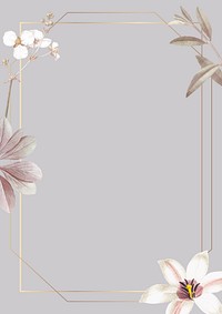 Elegant gray flower background design