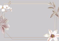 Elegant gray flower background design