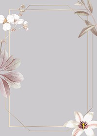 Elegant gray flower background design