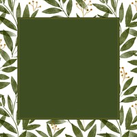 Green leaf frame background design