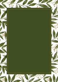 Green leaf frame background design