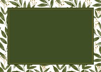 Green leaf frame background design