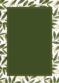 Green leaf frame background design