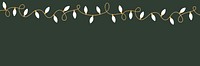 Christmas lights, green background for banner