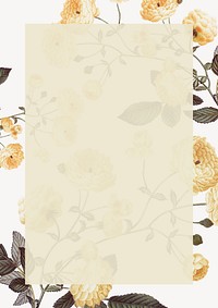 Vintage flower frame background design