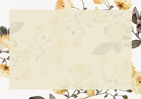 Vintage flower frame background design