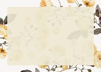 Vintage flower frame background design