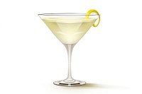 Cocktail martini drink white background. 