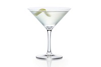 Cocktail martini drink white background. 