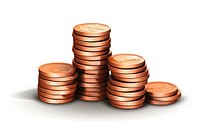 Money coin white background investment. AI generated Image by rawpixel.