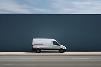 Van vehicle street transportation. AI generated Image by rawpixel.