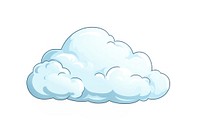 Cloud doodle white sky white background. AI generated Image by rawpixel.