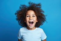 Blue blue background excitement happiness. AI generated Image by rawpixel.
