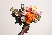 Flower bouquet holding plant rose. AI generated Image by rawpixel.