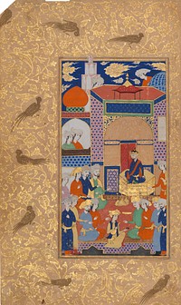 A Court Scene, Page from a Manuscript of the Habib al-Siyar (Friend of Biographies) of Khwandamir