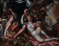 Lot and His Daughters by Joachim Antonisz Wtewael