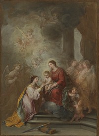 The Mystic Marriage of Saint Catherine by Bartolome Esteban Murillo