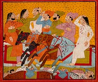 The Attack of Bees, Folio from a Madhumalati-varta (The Story of Madhu and Malati) by Bhagvan Das