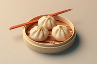 Chopsticks dumpling steamed food. 