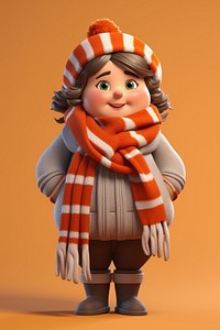 Scarf sweater cartoon toy. 