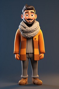 Scarf sweater cartoon representation. AI generated Image by rawpixel.