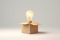 Light box cardboard lightbulb. 