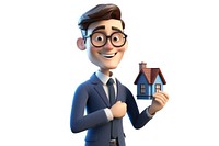 Cartoon smiling house adult. AI generated Image by rawpixel.