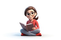 Reading cartoon book publication. AI generated Image by rawpixel.