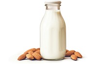 Milk bottle almond dairy. AI generated Image by rawpixel.
