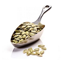 Seed spoon food white background. AI generated Image by rawpixel.