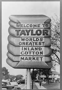 Symbol of cotton, Taylor, Texas by Russell Lee