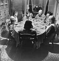 East Montpelier, Vermont. The Charles Ormsbee family at dinner. Sourced from the Library of Congress.