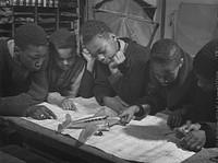 Chicago, Illinois. Ida B. Wells Housing Project. A model airplane class. Sourced from the Library of Congress.