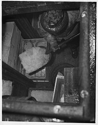 Provincetown, Massachusetts. Aboard the Frances and Marion, a Portuguese drag trawler, fishing off Cape Cod. The ice hold. Sourced from the Library of Congress.
