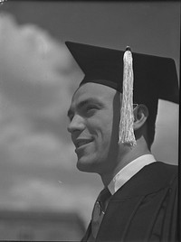 Bob Aden on graduation day, University of Nebraska, Lincoln. Sourced from the Library of Congress.