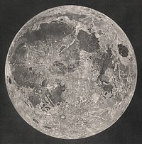 Lunar Planisphere, Flat Light (1805), Moon photo by  John Russell. Original public domain image from Yale Center for British Art. Digitally enhanced by rawpixel.